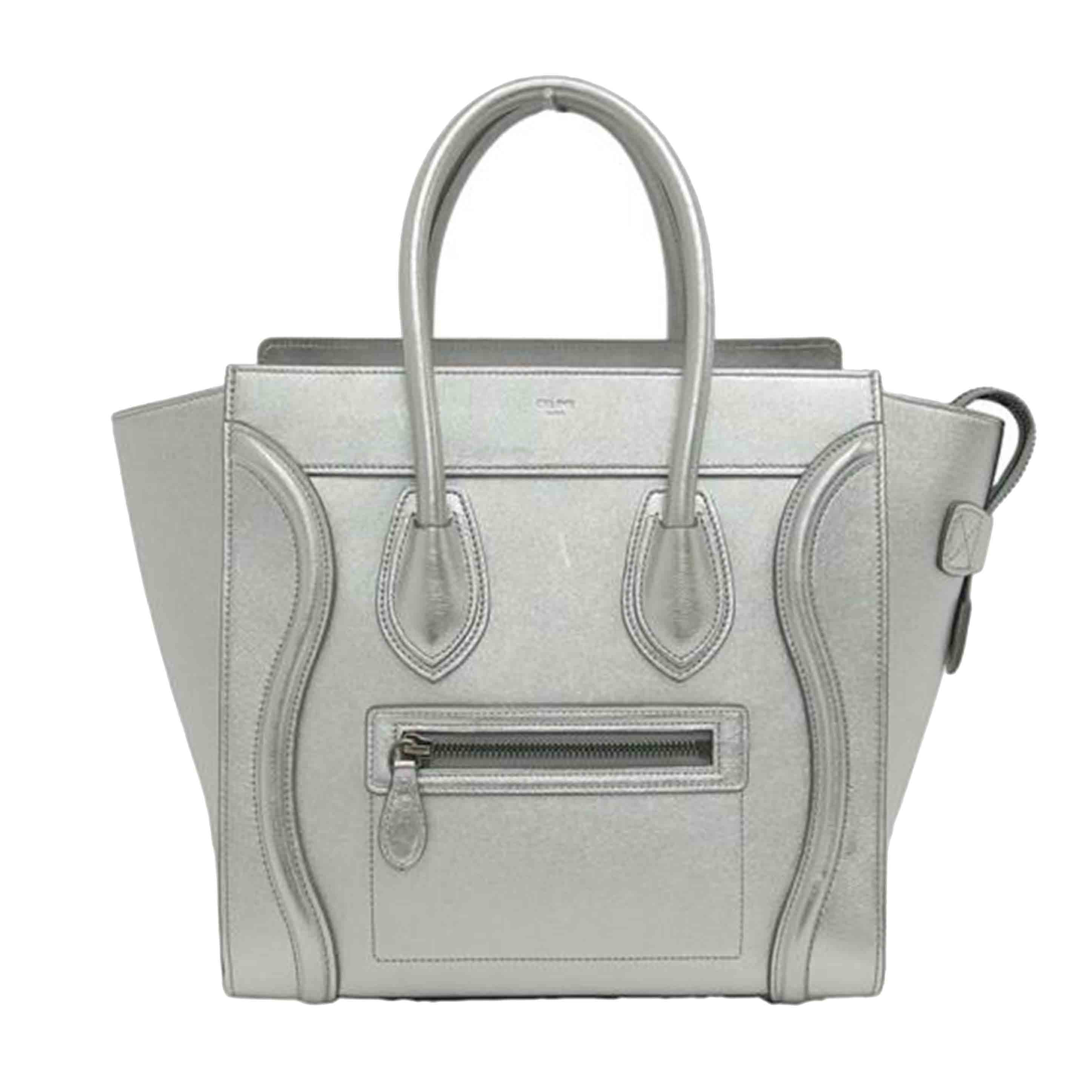 ＣＥＬＩＮＥ　 セリーヌ レザーハンドバッグ/ラゲージマイクロショッパー／ラミネーテッドラムスキン／ハンドバッグ/189793BED//S-C******/ABランク/04