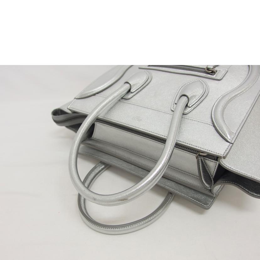 ＣＥＬＩＮＥ　 セリーヌ レザーハンドバッグ/ラゲージマイクロショッパー／ラミネーテッドラムスキン／ハンドバッグ/189793BED//S-C******/ABランク/04