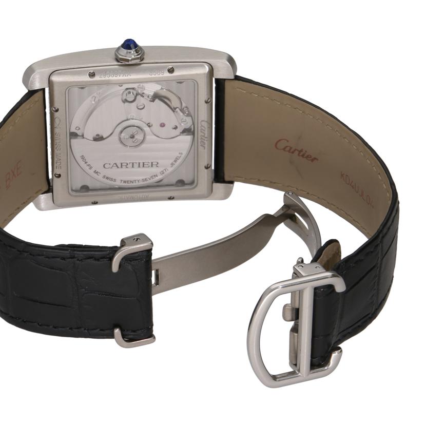 Ｃａｒｔｉｅｒ ｶﾙﾃｨｴ　タンク　オートマチック　メンズ時計　アナログ時計　ブランド時計　スモールセコンド　バックスケルトン　裏スケ　/タンクＭＣ　ＬＭ／メンズ／自動巻ＳＳ/W5330003//358*********/ABランク/75