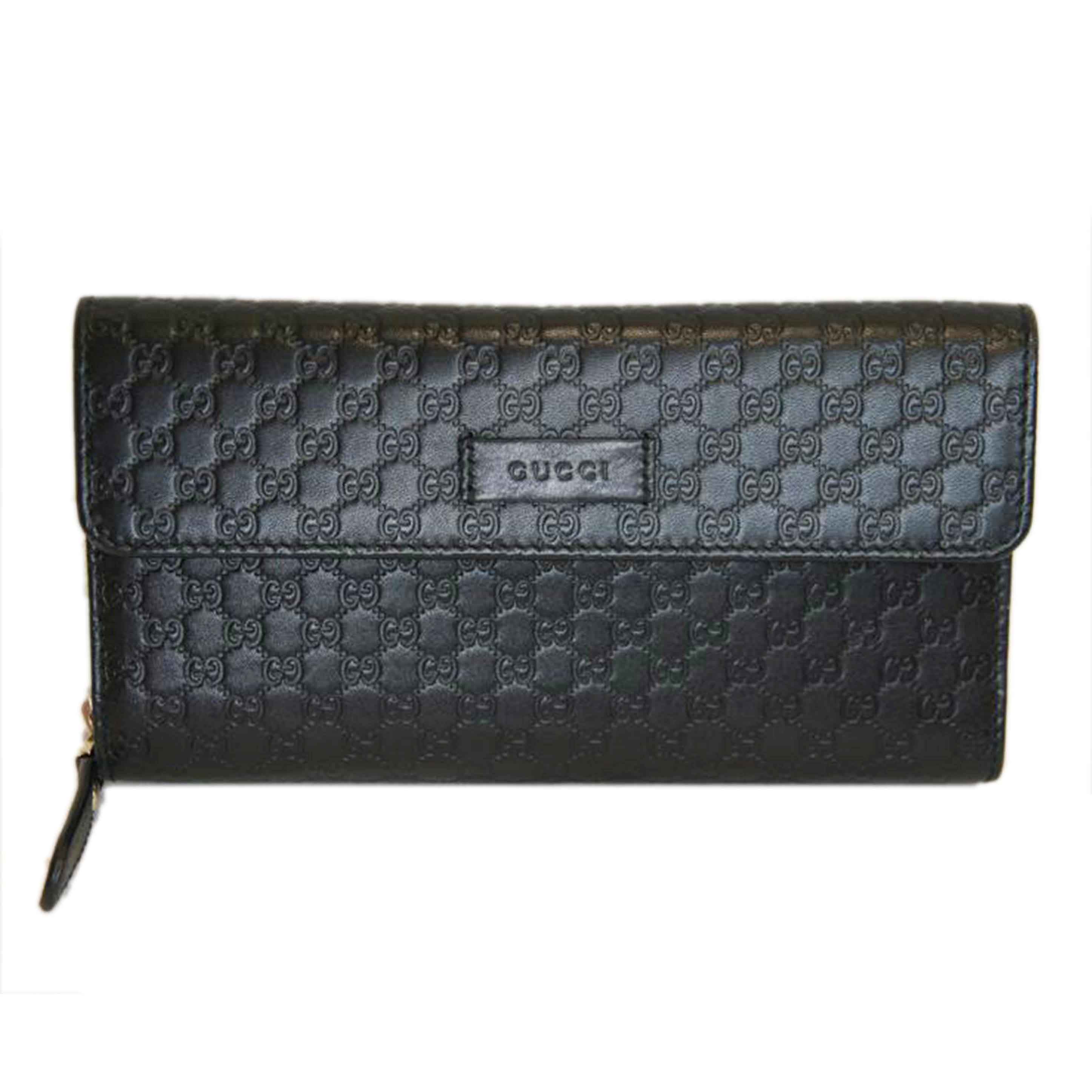 ＧＵＣＣＩ グッチ/ＧＧマイクログッチシマレザーロングウォレットブラック/449364-1000//214*/SAランク/92