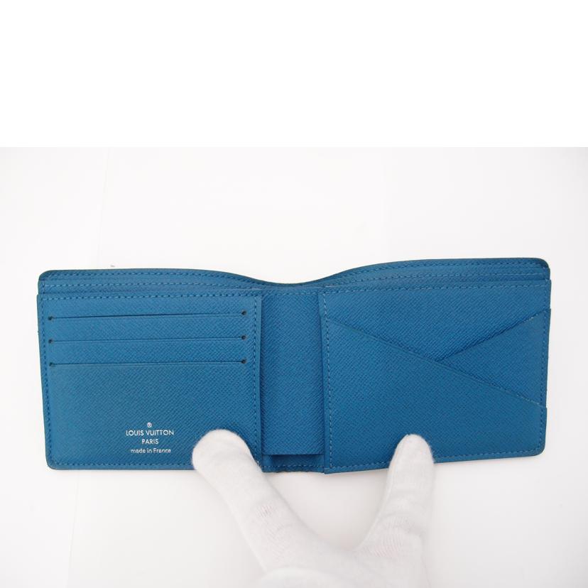 ＬＯＵＩＳ　ＶＵＩＴＴＯＮ ルイ・ヴィトン　二つ折り財布　札入れ　レザー　ブルー　メンズ/ポルトフォイユ・ミュルティプル／タイガ／ブルー/M30679//SP1145/ABランク/69