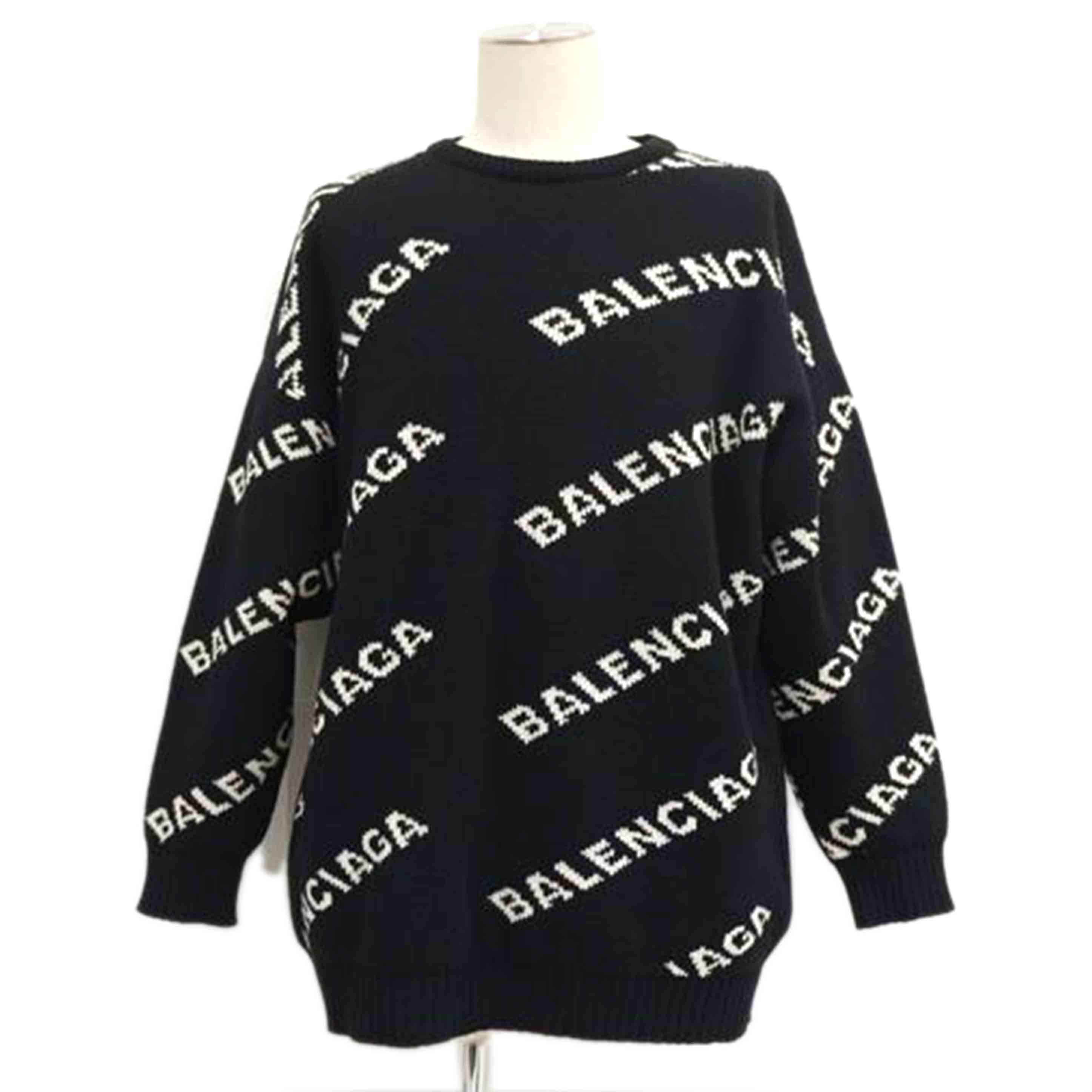 ＢＡＬＥＮＣＩＡＧＡ バレンシアガ/ＢＡＬＥＮＣＩＡＧＡ　総柄ロゴクルーネッックセーター　４０//Bランク/67