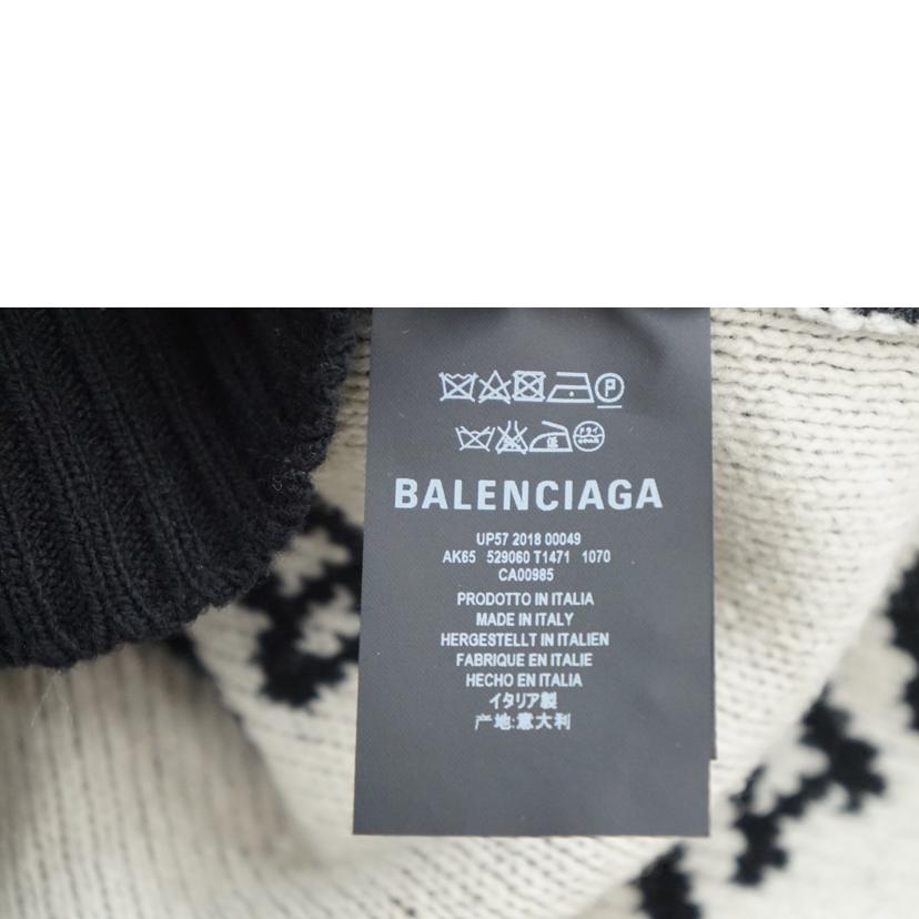 ＢＡＬＥＮＣＩＡＧＡ バレンシアガ/ＢＡＬＥＮＣＩＡＧＡ　総柄ロゴクルーネッックセーター　４０//Bランク/67