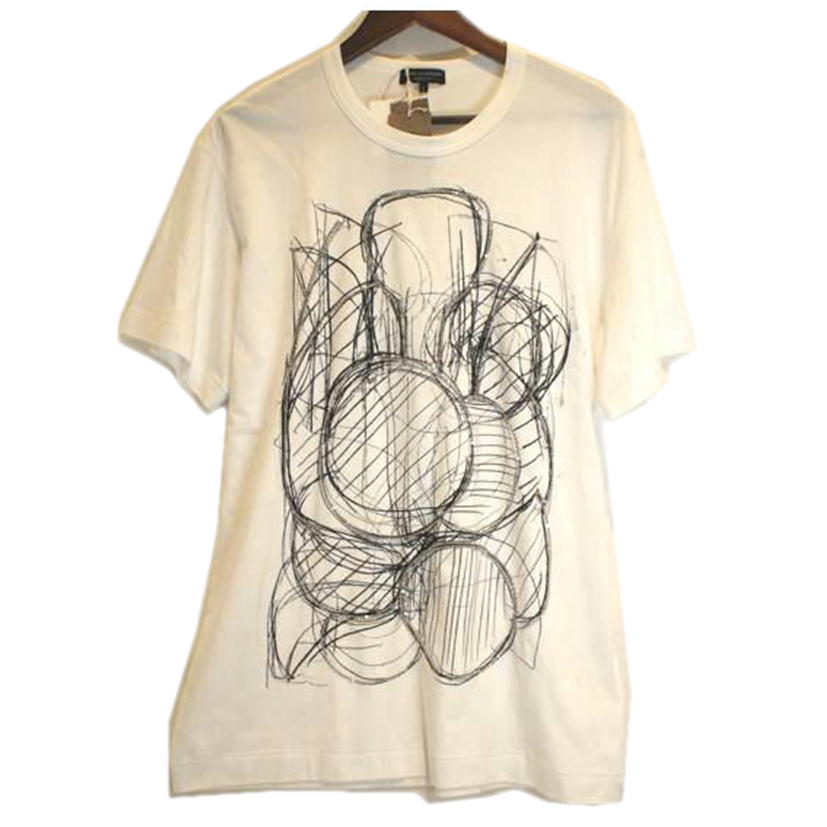 ＣＯＭＭＥ　ｄｅｓ　ＧＡＲＣＯＮＳ　ＨＯＭＭＥ　ＰＬＵＳ コムデギャルソンオムプリュス/２０２１ＳＳチェーンアレンジプリントＴシャツ/PG-T026//SAランク/92