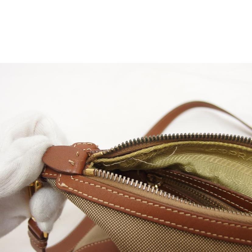 　ＰＲＡＤＡ プラダ キャンバス レザー クロスボディ/ロゴジャガード／ショルダーバッグ/BT0706//164/ABランク/04