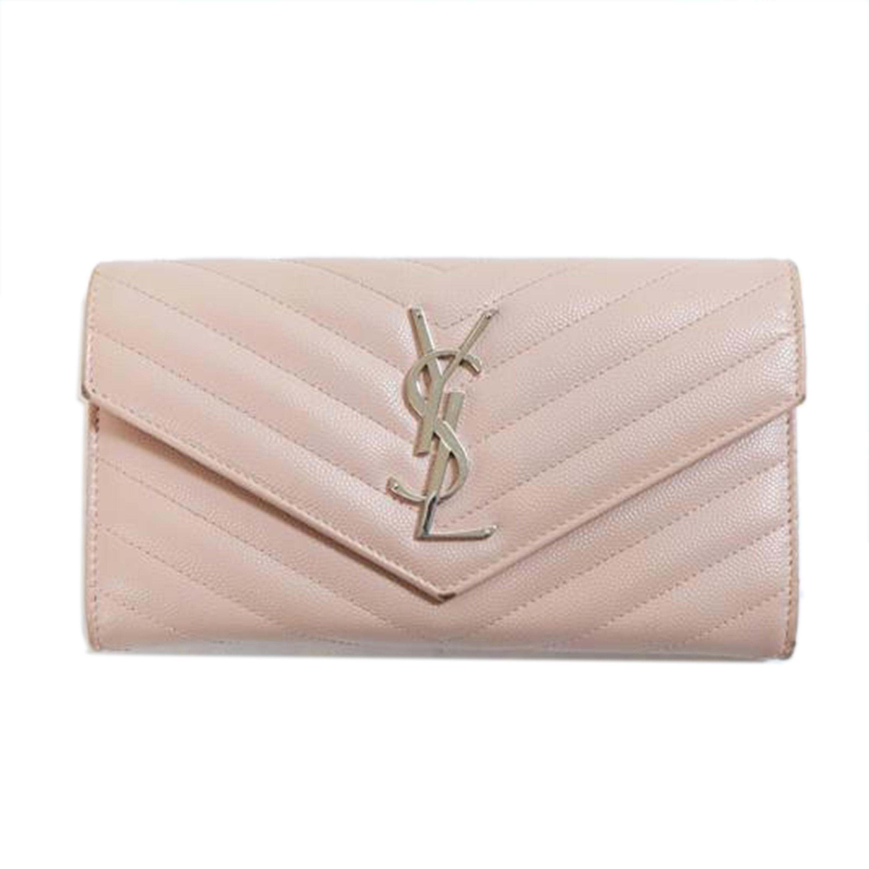 　　ＹＳＬ イヴサンローラン/レザーＶステッチ二つ折長財布/27 2264 0417//BCランク/71