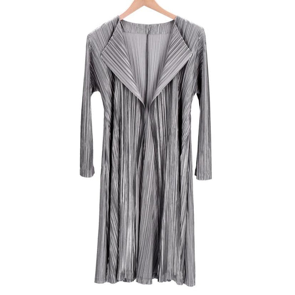 PLEATS PLEASE ボレロジャケット LLサイズ プリーツ シルバー｜長袖