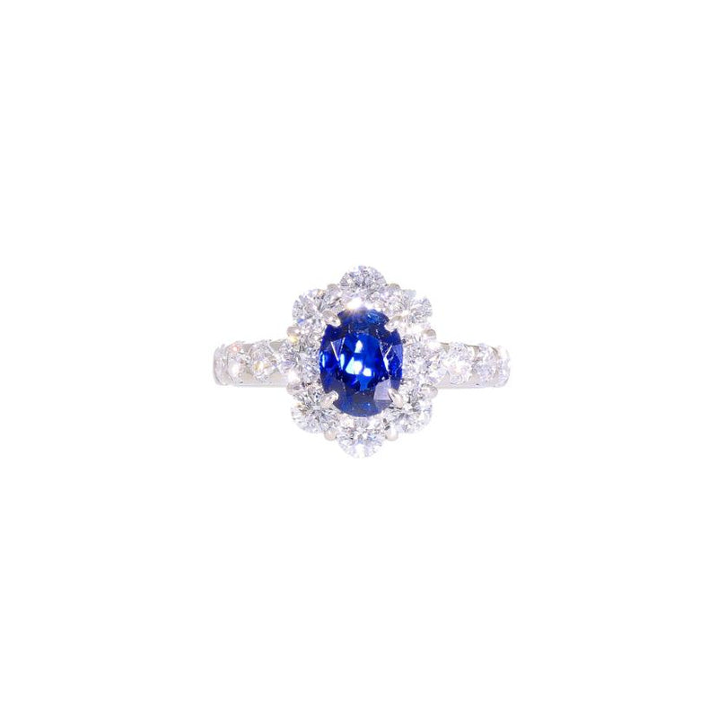 br>【鑑定会】Pt950サファイアダイヤリング1.655/D1.08ct/#12/リング/A