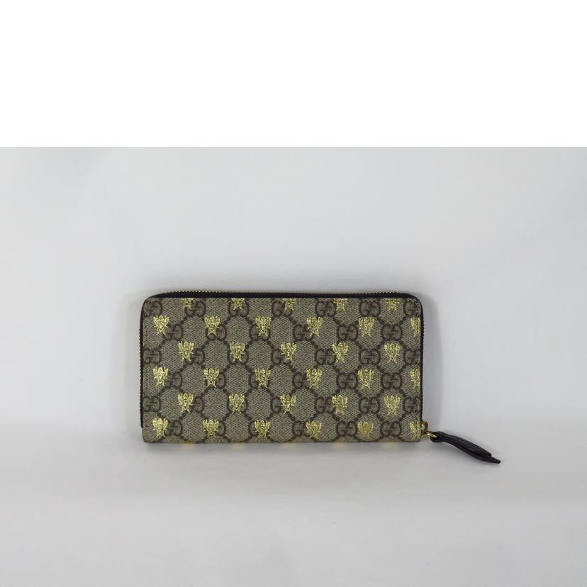 GUCCI グッチ/GGスプリームビーラウンドファスナー長財布/410102//496085/Aランク/81