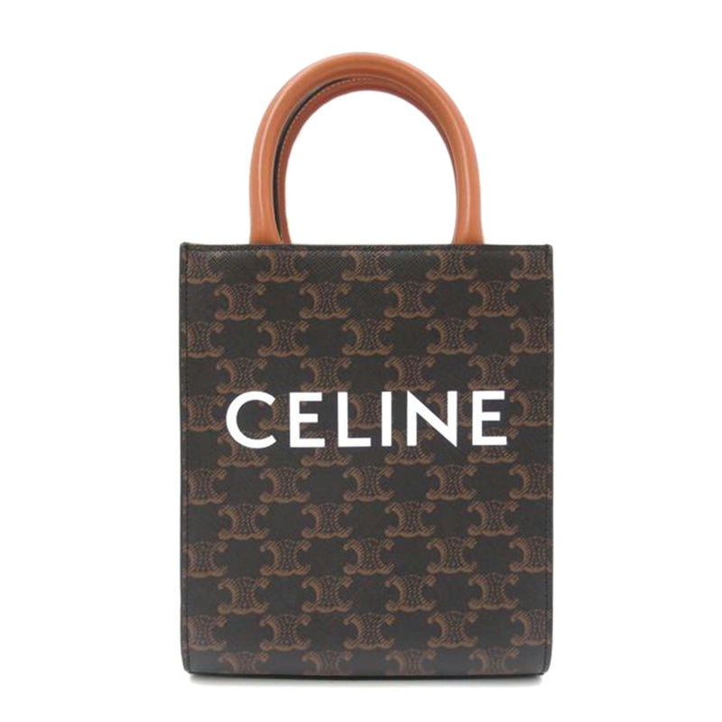 ＣＥＬＩＮＥ セリーヌ ハンドバッグ コンパクト 小さい ブラウン系