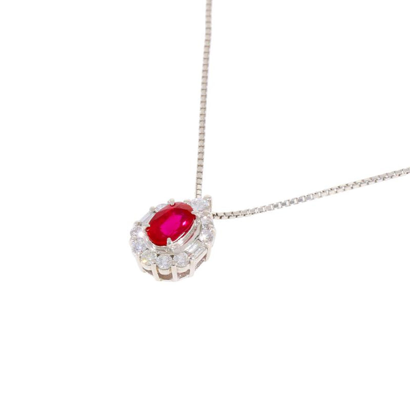 ネックレス<br>【鑑定会】K18ルビーダイヤネックレス1.09/D1.00ct