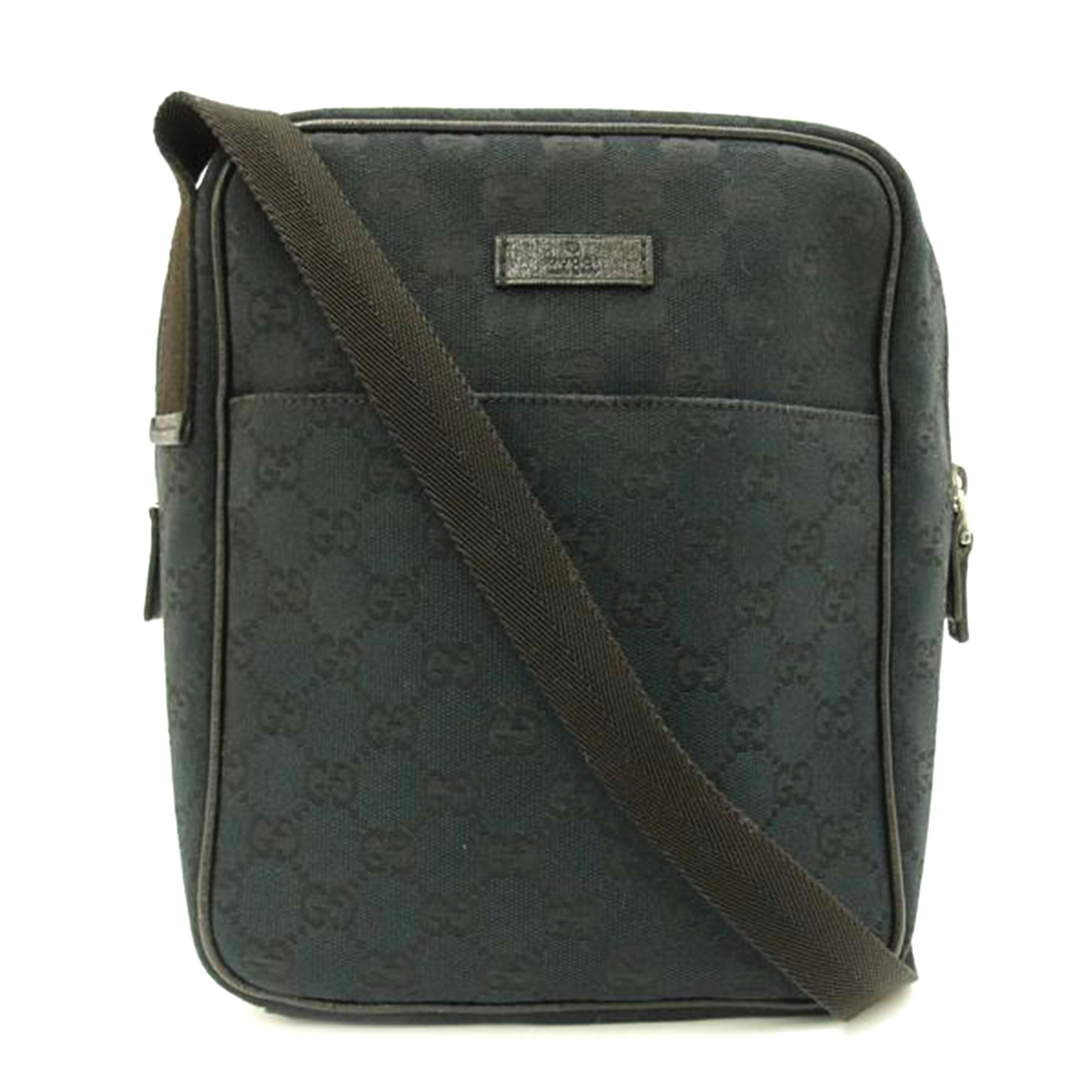 ＧＵＣＣＩ グッチ　斜め掛け　黒　メンズ　レディース/ＧＧキャンバスショルダー／ブラック/122759//3444/ABランク/69