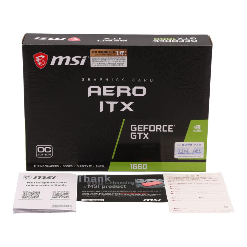 ｍｓｉ msi/グラフィクボード／ＧＴＸ１６６０/GeForce GTX 1660 AERO ITX 6G OC//602-V809-1672SD2003000220/Bランク/62