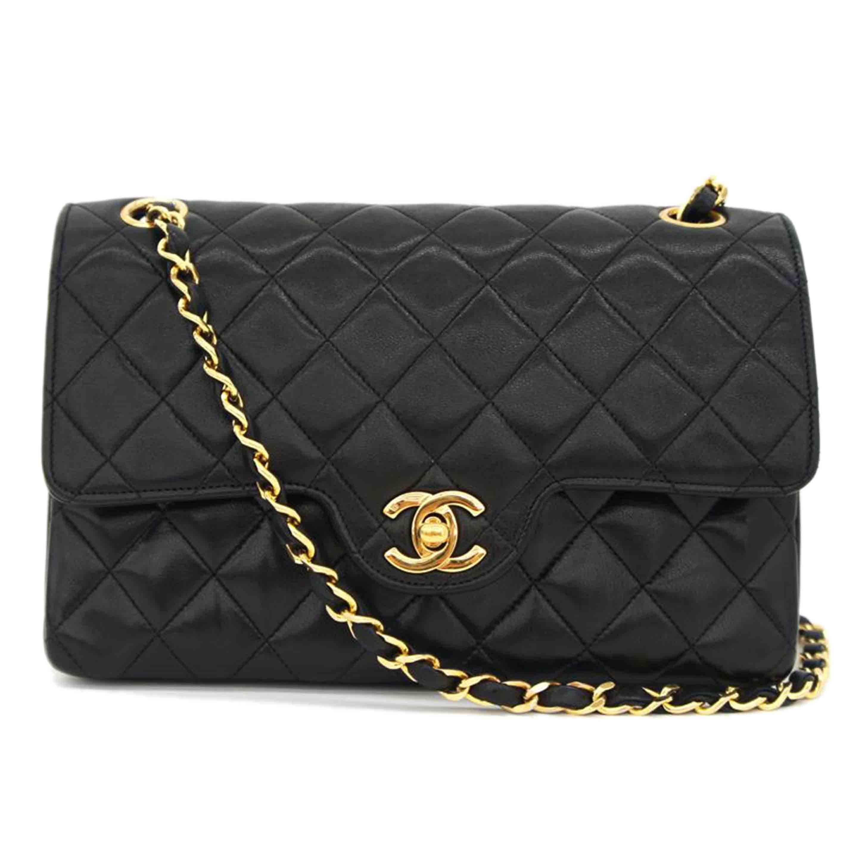 ＣＨＡＮＥＬ シャネル/ヴィンテージ／マトラッセ／Ｗフラップラムスキンチェーンショルダー//081****/Aランク/75