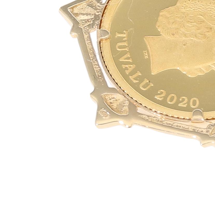 /ペンダントヘッドＫ１８枠／Ｋ２４コインペンダント//Aランク/75