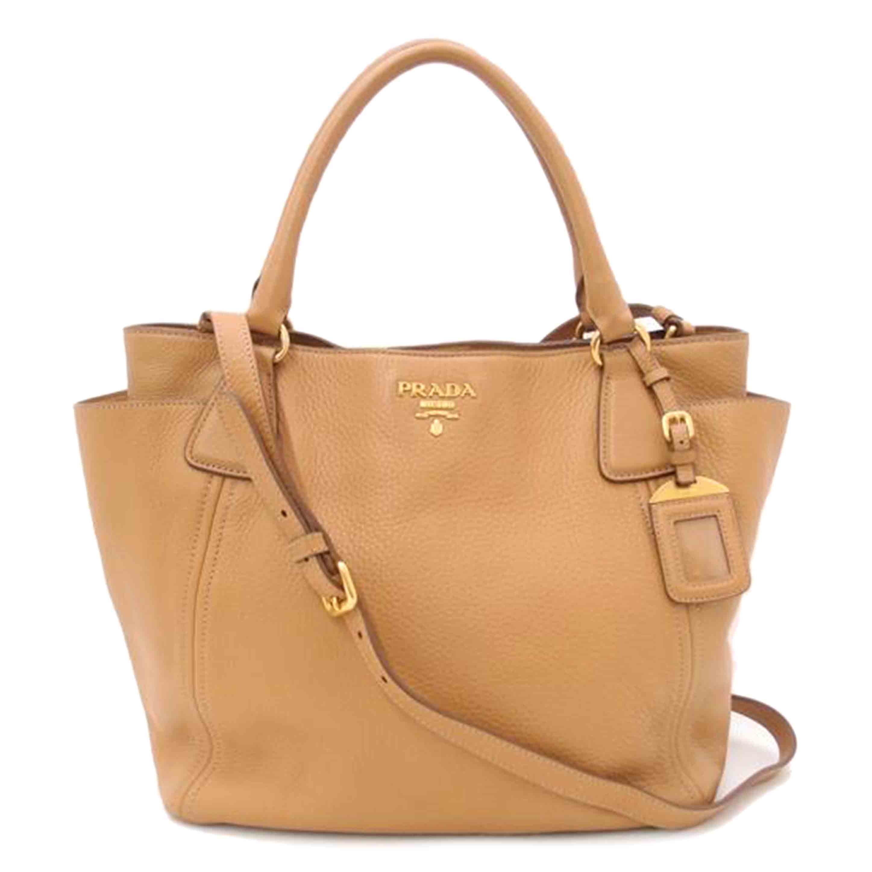 ＰＲＡＤＡ プラダ　トートバッグ　ハンドバック　ショルダーバッグ　茶　斜め掛け　肩掛け　レディース/レザー２ｗａｙトート／キャメル/BN2435//208/Aランク/69