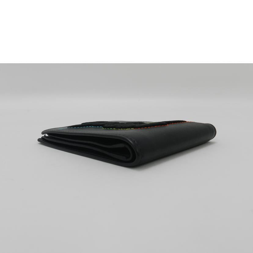 ＧＵＣＣＩ グッチ/エンブロイダリー二つ折り札入れ／ブラック/597674//534563/Aランク/69