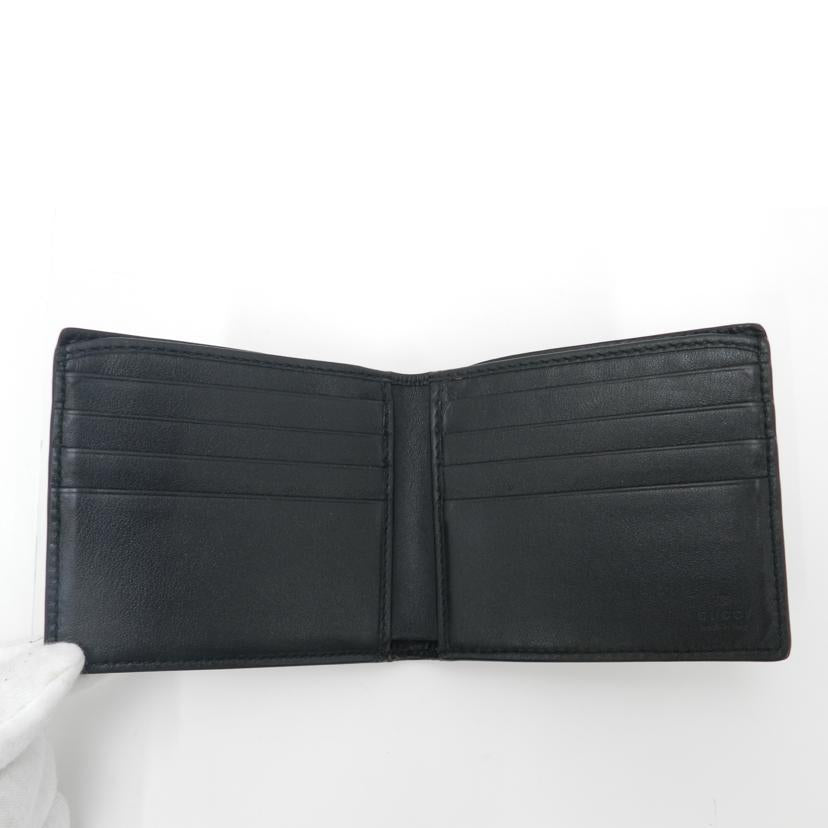 ＧＵＣＣＩ グッチ/エンブロイダリー二つ折り札入れ／ブラック/597674//534563/Aランク/69