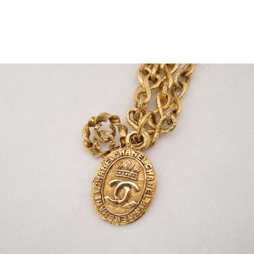 ＣＨＡＮＥＬ　 シャネル　アクセサリー　ペンダント　ヴィンテージ/Ｗチェーンココマークネックレス／ゴールド／８６ｃｍ//Aランク/69