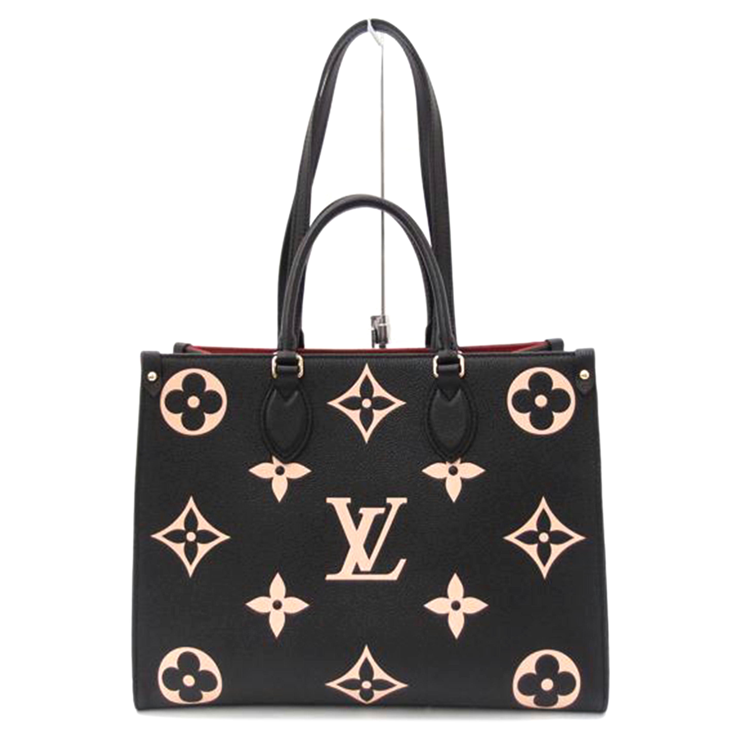 ＬＯＵＩＳ　ＶＵＩＴＴＯＮ ルイ・ヴィトン　トートバッグ　ショルダー　レザー　　エンボス　レディース　メンズ/オンザゴーＭＭ／アンプラント／ブラックベージュ/M45495//RFID確認済/SAランク/69