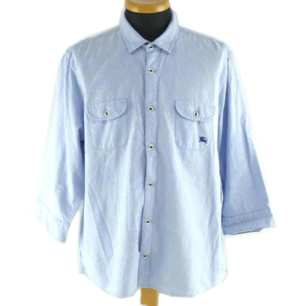 BURBERRY　シャツ Vtg Burberry Sz L Mens RARE England Fine Cotton Novacheck