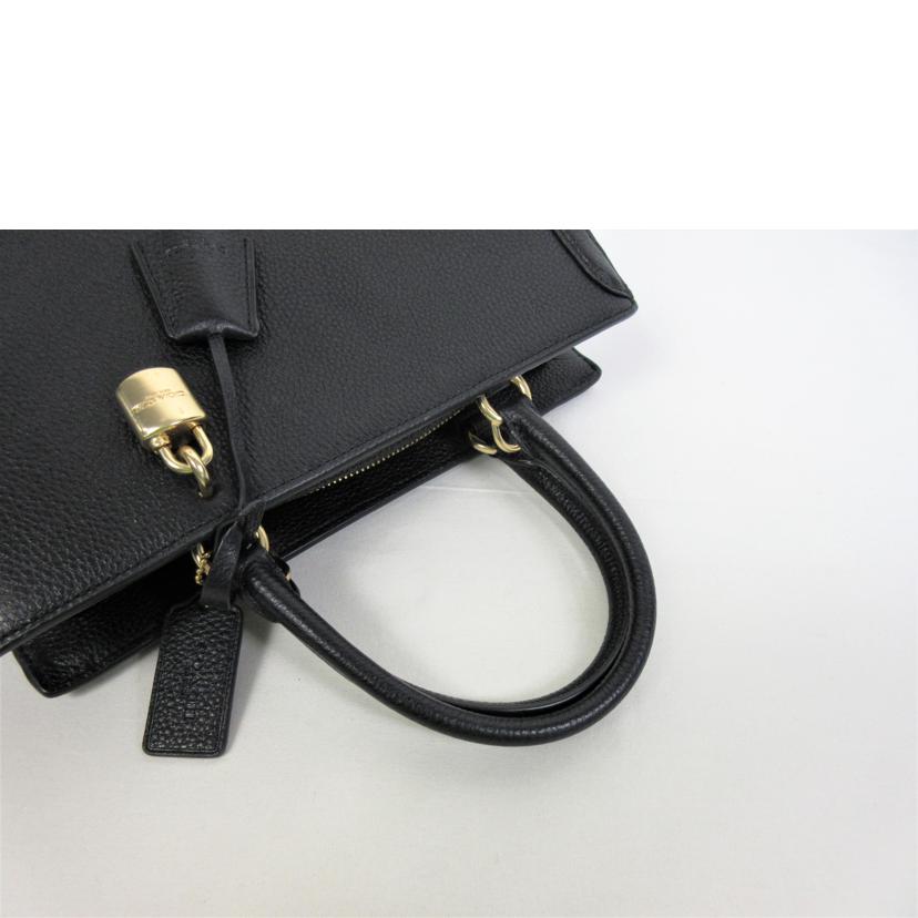 COACH ブラック レザー ハンドバッグ COACH コーチ レザー 2WAY ハンドバッグ ショルダーバッグ 46