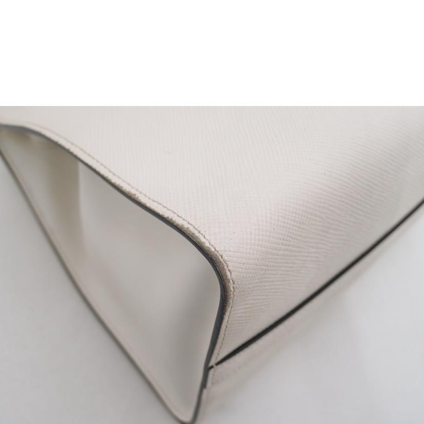 ＰＲＡＤＡ プラダ　ハンドバック　トートバック　ショルダーバッグ　肩掛け　白　ゴールド金具　レディース　/レザー２ｗａｙハンド／ホワイト//117*/ABランク/69