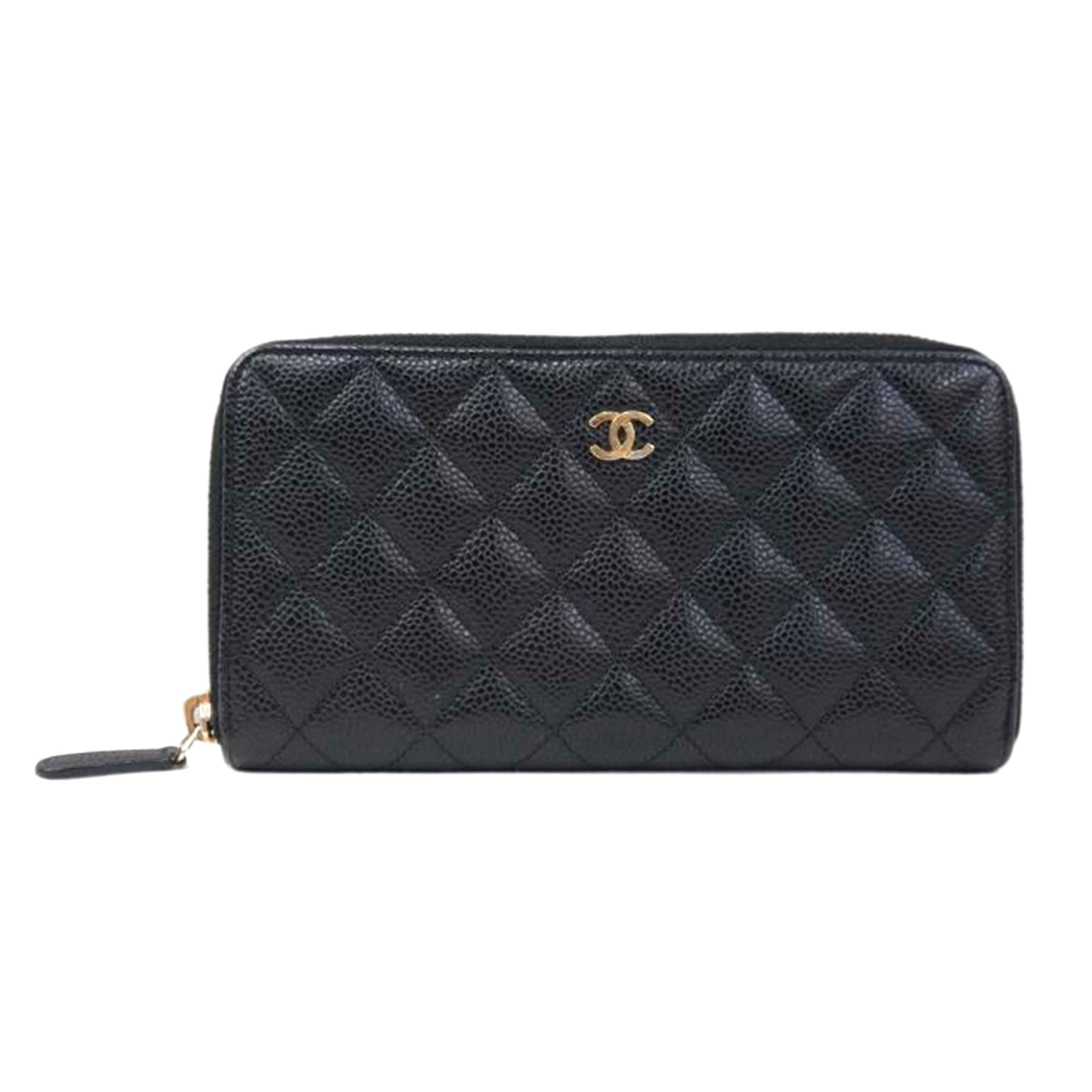 ＣＨＡＮＥＬ シャネル/マトラッセキャビアスキンラウンドファスナーウォレット//21096760/ABランク/67