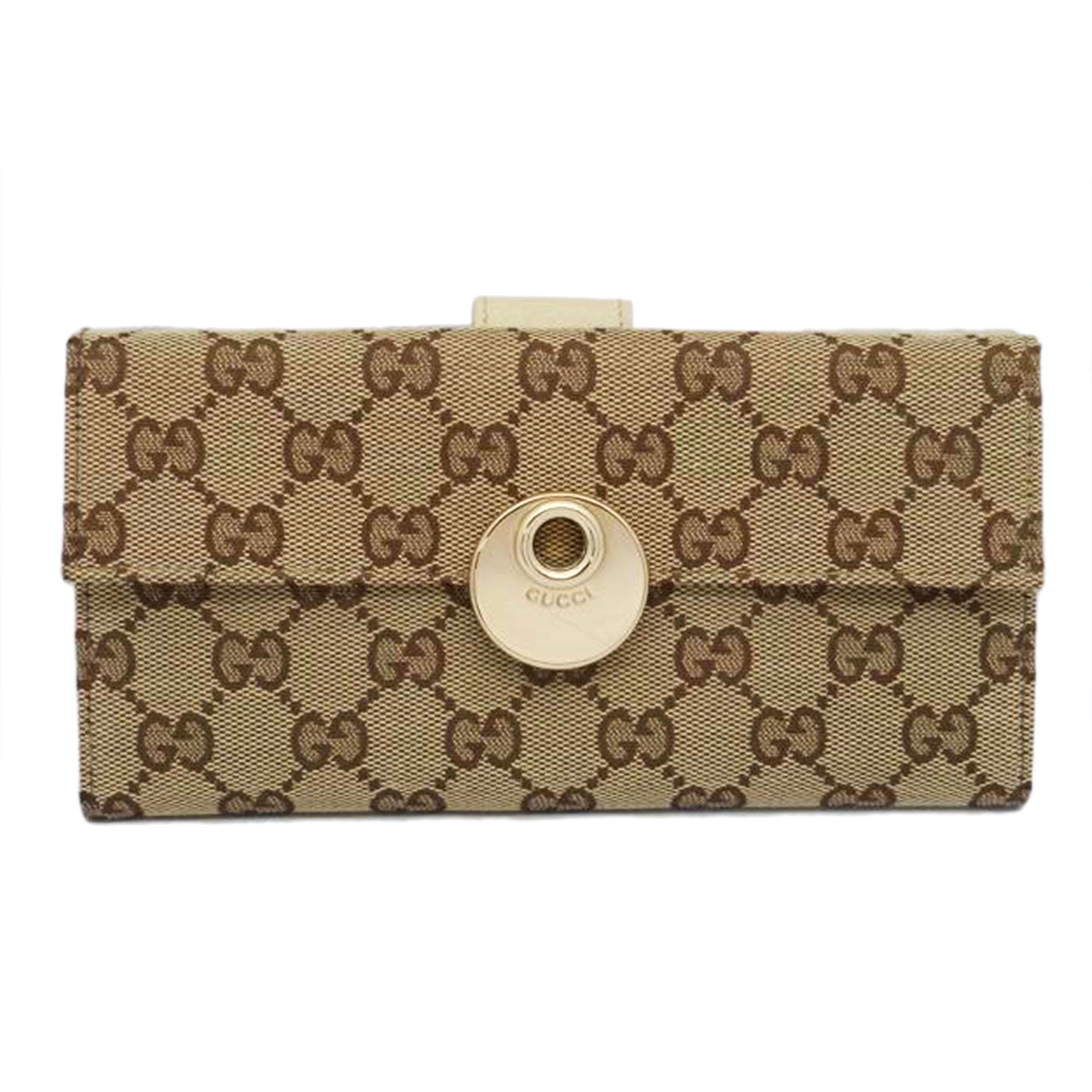 ＧＵＣＣＩ グッチ/ＧＧキャンバス　Ｗホック二つ折り長財布/120931//486430/Aランク/03