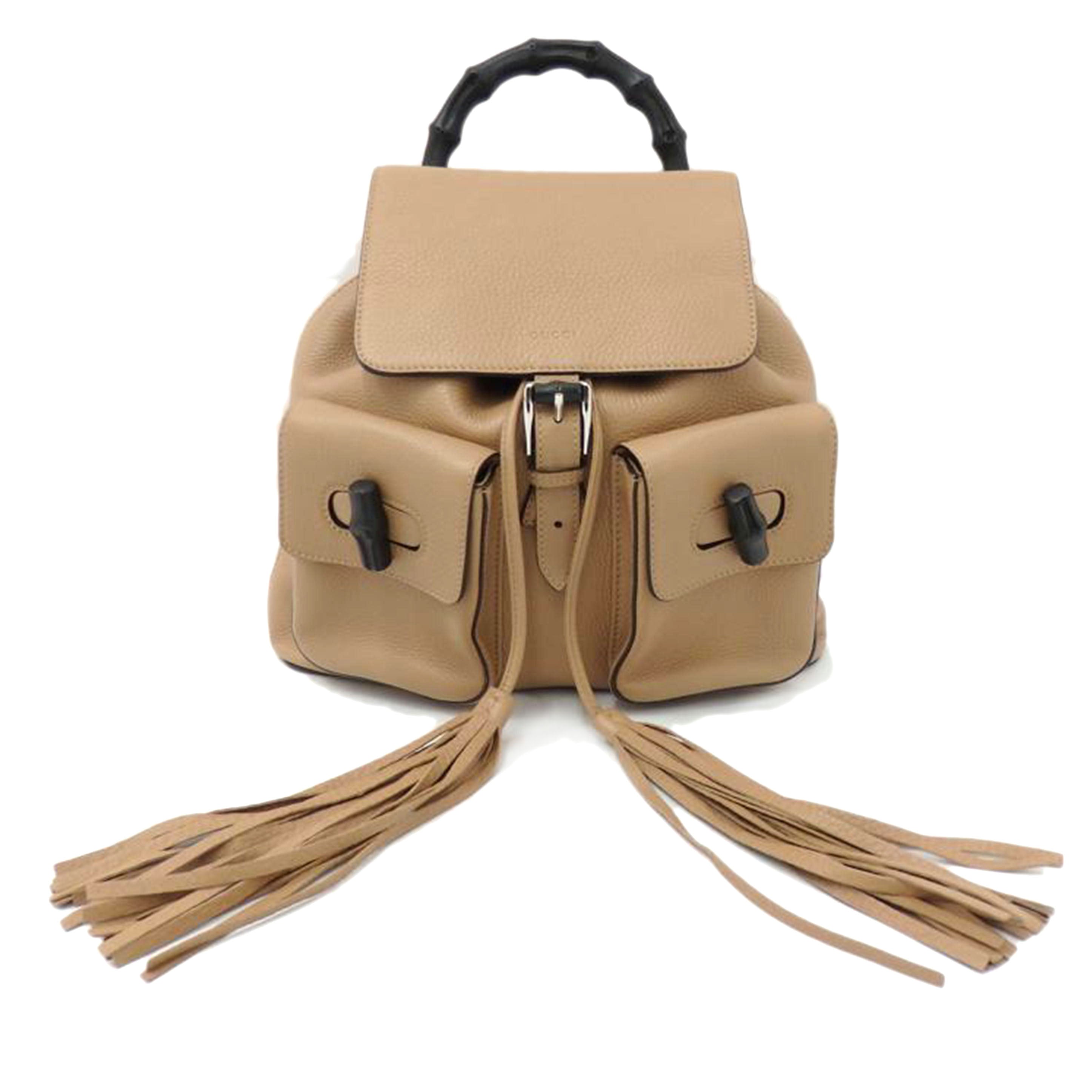 ＧＵＣＣＩ グッチ/レザーフリンジバンブーリュックサック/370833//467891/ABランク/77