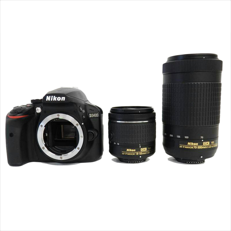 ニコン Nikon D3400 ダブルレンズキット デジタル 一眼レフ カメラ-