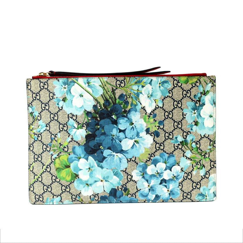 ＧＵＣＣＩ グッチ/ＧＧスプリーム　ブルームスレザー　ベージュ　レッドマルチカラー　花柄　クラッチバッグ/410807//ABランク/65