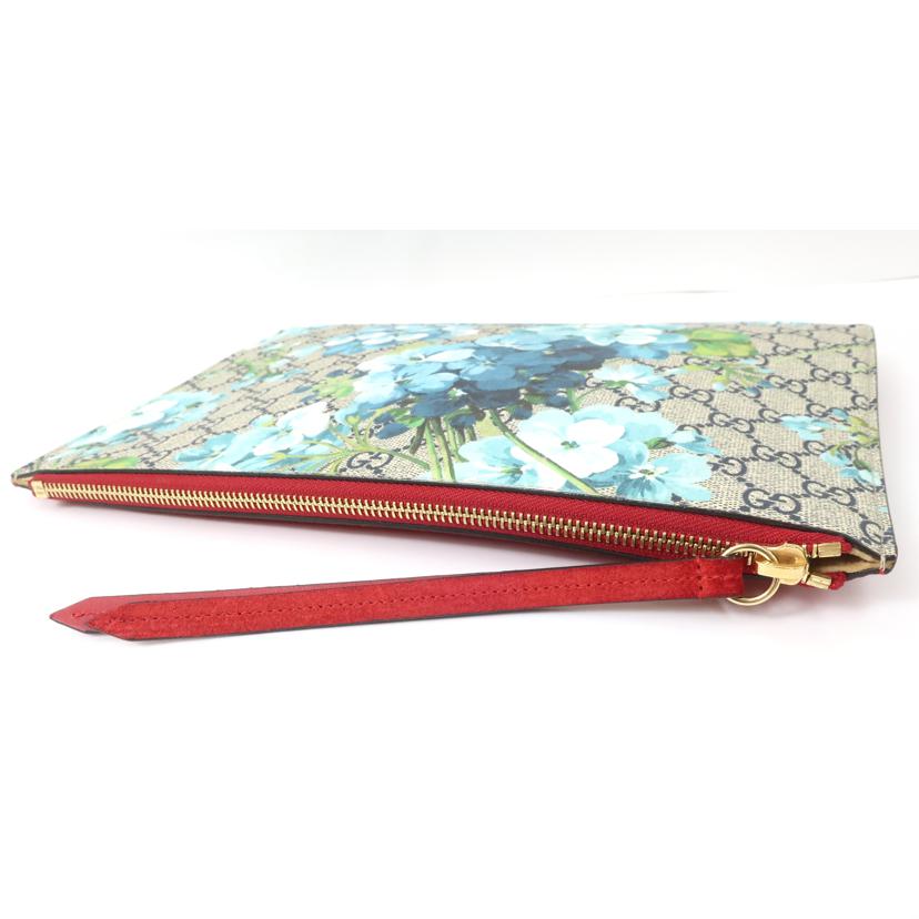 ＧＵＣＣＩ グッチ/ＧＧスプリーム　ブルームスレザー　ベージュ　レッドマルチカラー　花柄　クラッチバッグ/410807//ABランク/65