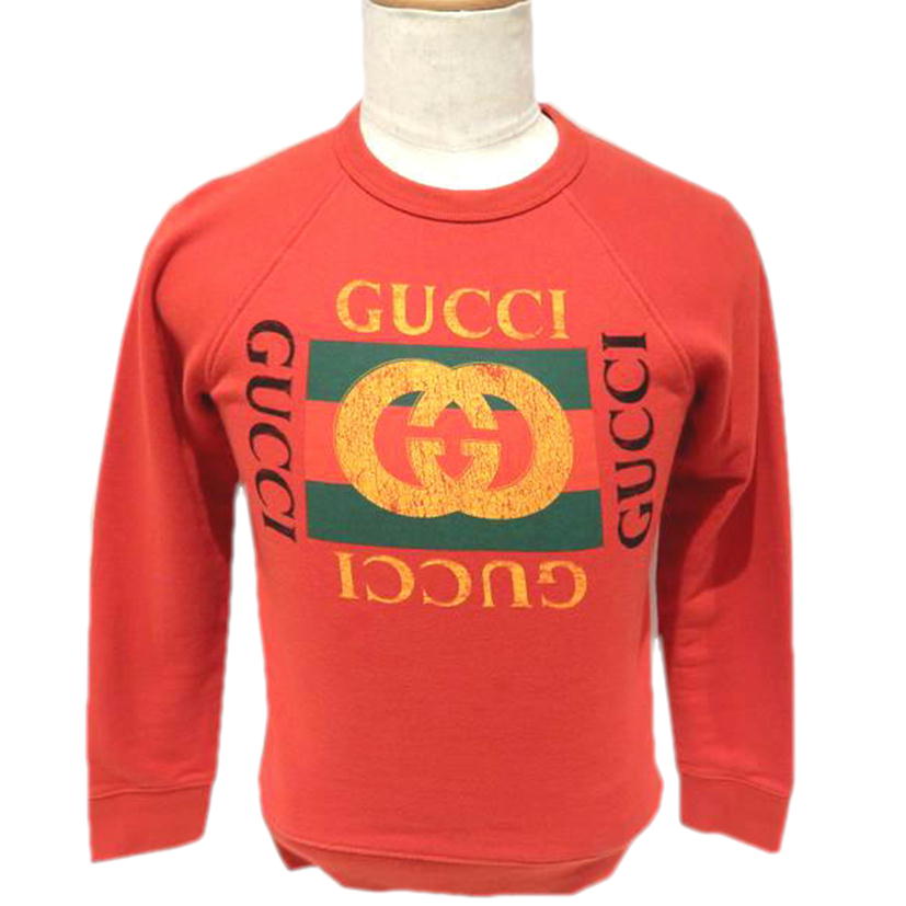 ＧＵＣＣＩ ｸﾞｯﾁ/ヴィンテージロゴトレーナー／レッド/483878//ABランク/02