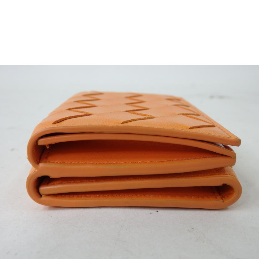 ＢＯＴＴＥＧＡ　ＶＥＮＥＴＡ ボッテガヴェネタ/イントレチャート３つ折り財布／オレンジ//Aランク/84