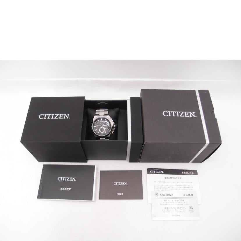 ＣＩＴＩＺＥＮ シチズン　腕時計　E610-T018505　TITANIUM　チタン　Eco-Drive　アテッサ/ＡＴＴＥＳＡ／クロノグラフ／電波ソーラー/AT3010-55E//511******/Aランク/69