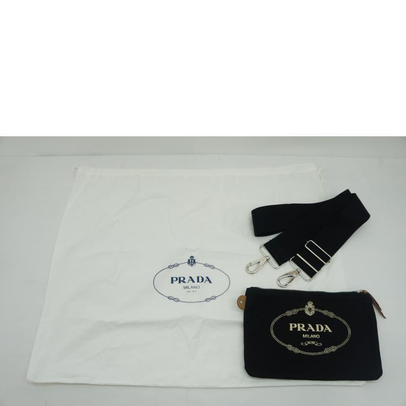 ＰＲＡＤＡ プラダ/カナパ２ＷＡＹ／ブラック／ポーチ付き/1BG186//Aランク/09