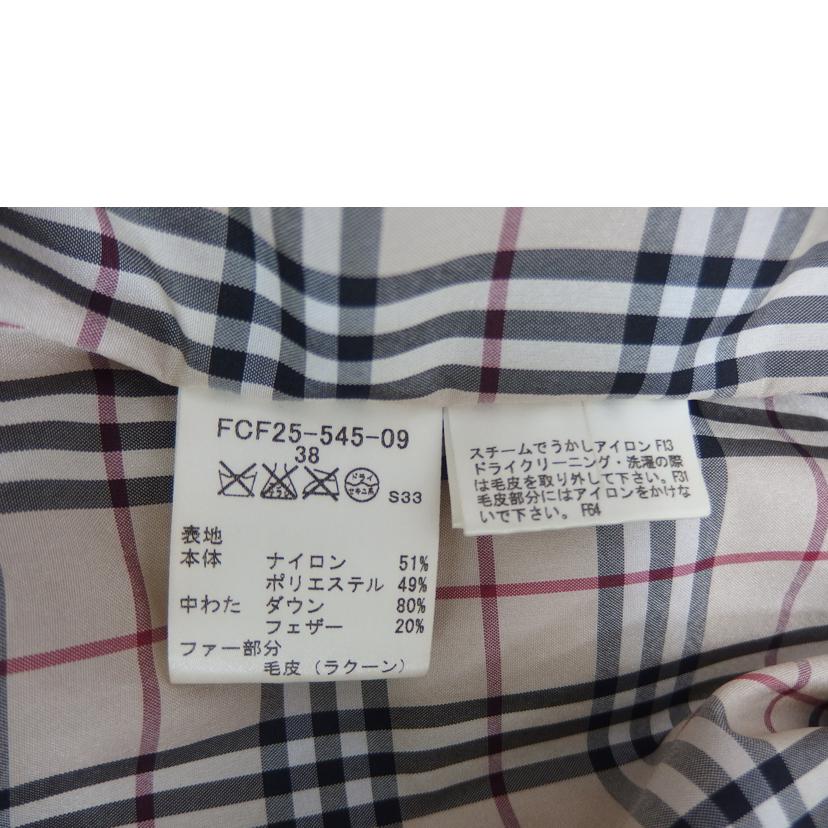 ＢＵＲＢＥＲＲＹ　 ﾊﾞｰﾊﾞﾘｰ/ＢＵＲＢＥＲＲＹ　ダウンジャケット/FCF25-545-09//ABランク/82