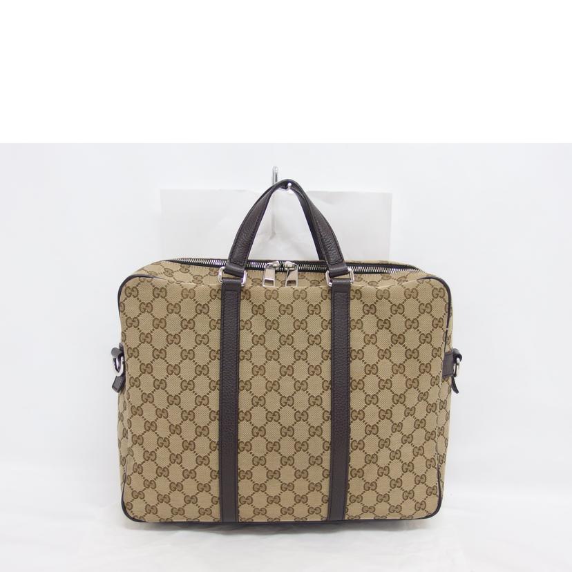 ＧＵＣＣＩ グッチ ビジネスバッグ ハンドバッグ ベージュ ブラウン/ＧＧキャンバス／２ＷＡＹブリーフケース/449168//204***/ABランク/04