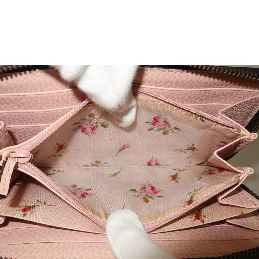 ＧＵＣＣＩ グッチ/ＧＧマーモント長財布　レザー　黒×ピンク//ABランク/65