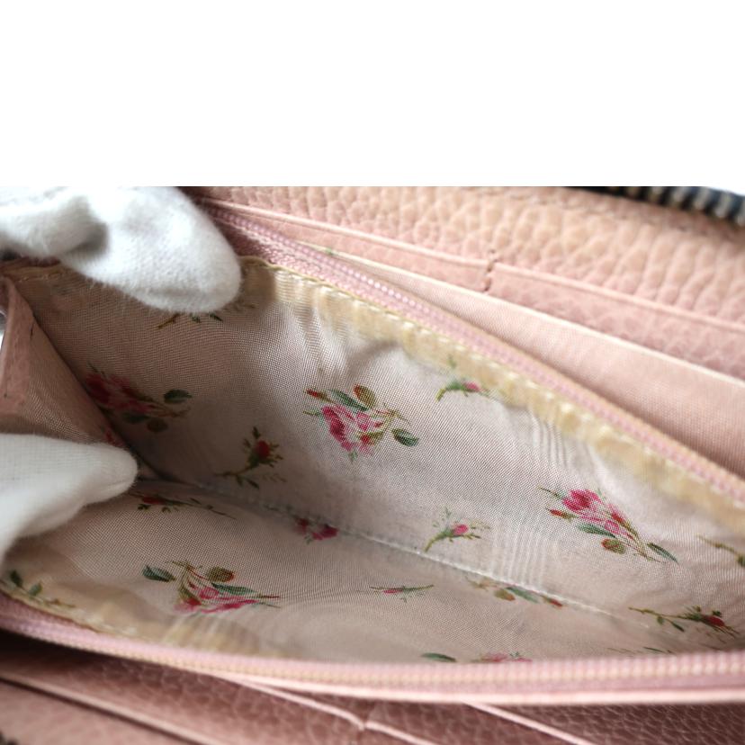 ＧＵＣＣＩ グッチ/ＧＧマーモント長財布　レザー　黒×ピンク//ABランク/65