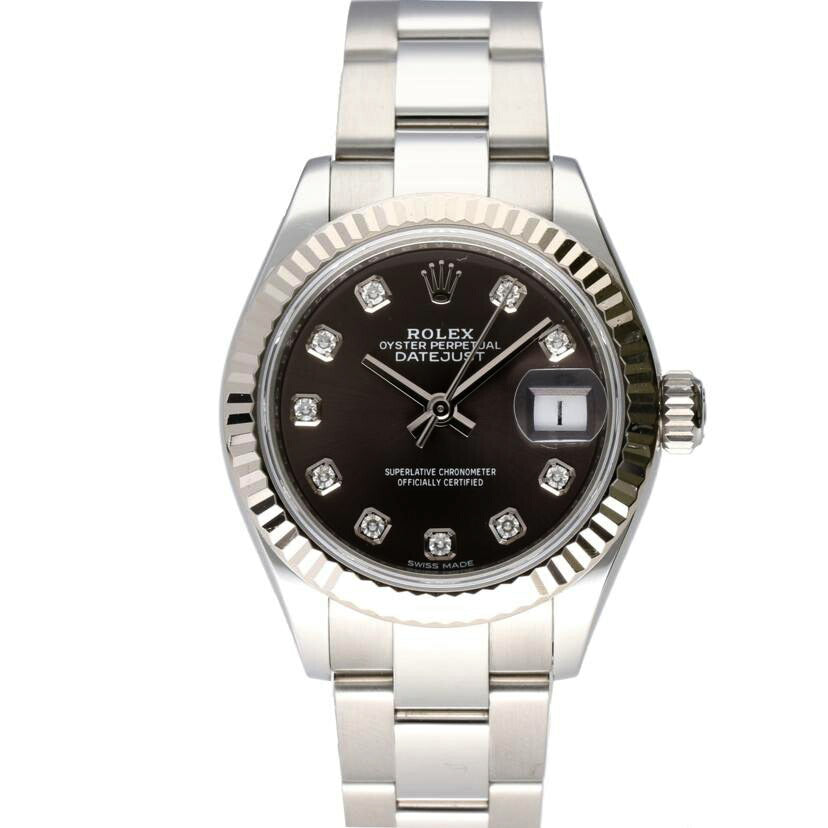 ＲＯＬＥＸ ロレックス/ＤＡＴＥ　ＪＵＳＴ　１０Ｐダイヤ／ダークロジウム/279174G//U38*****/Aランク/91