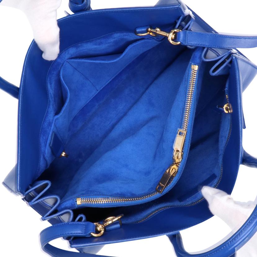 ＳＡＩＮＴ　ＬＡＵＲＥＮＴ ｻﾝﾛｰﾗﾝ/２ｗａｙバッグ　レザー　ブルー　ＳＶ金具/GN.....0414//ABランク/75