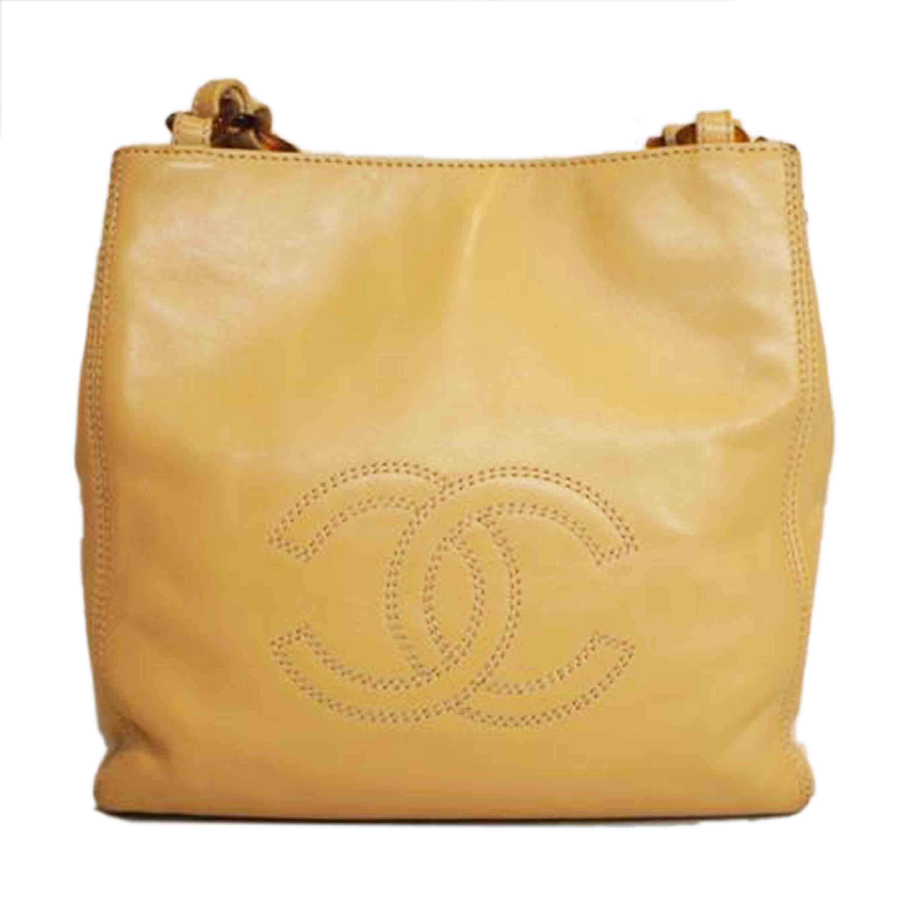 ＣＨＡＮＥＬ シャネル/ラムスキンココマークプラチェーントートベージュ//532****/ABランク/92