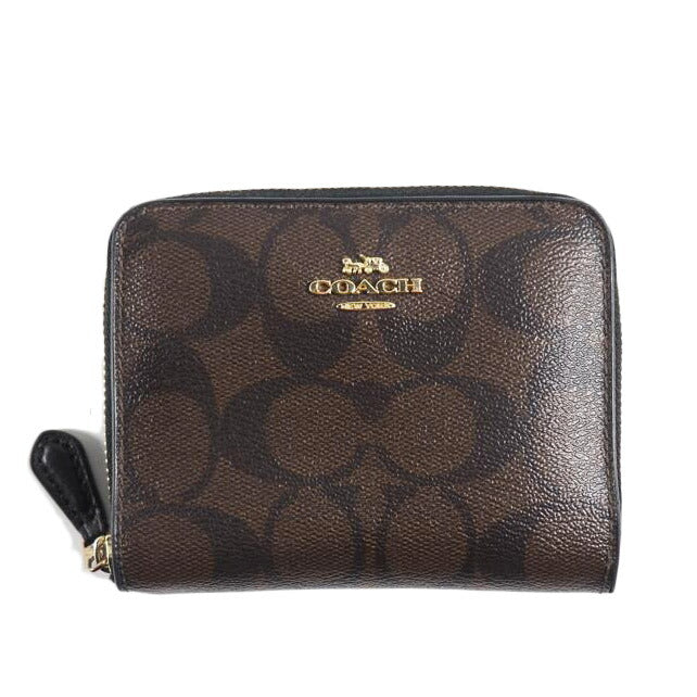 ＣＯＡＣＨ コーチ/コンパクトジップ財布／シグネチャーＰＶＣ／茶/F30308//Bランク/79