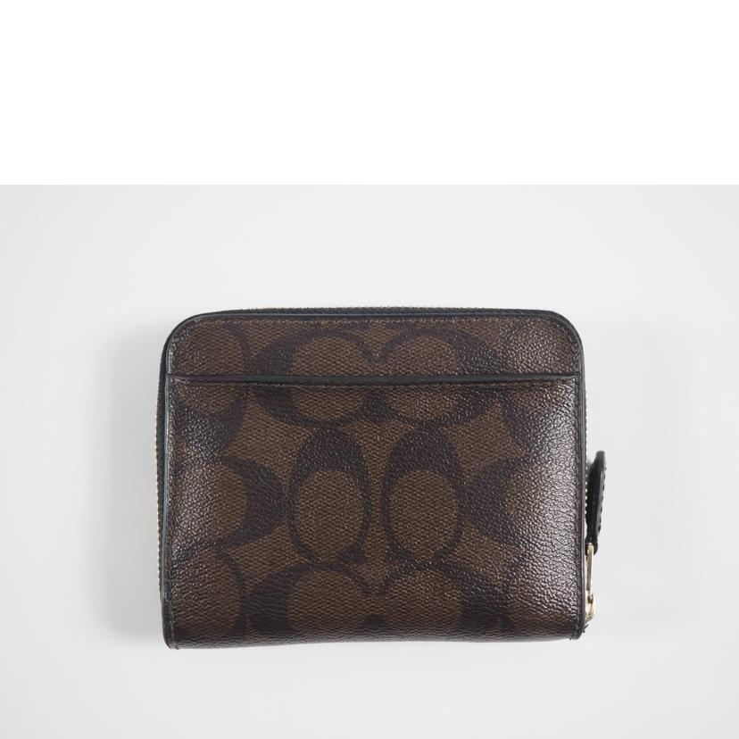 ＣＯＡＣＨ コーチ/コンパクトジップ財布／シグネチャーＰＶＣ／茶/F30308//Bランク/79