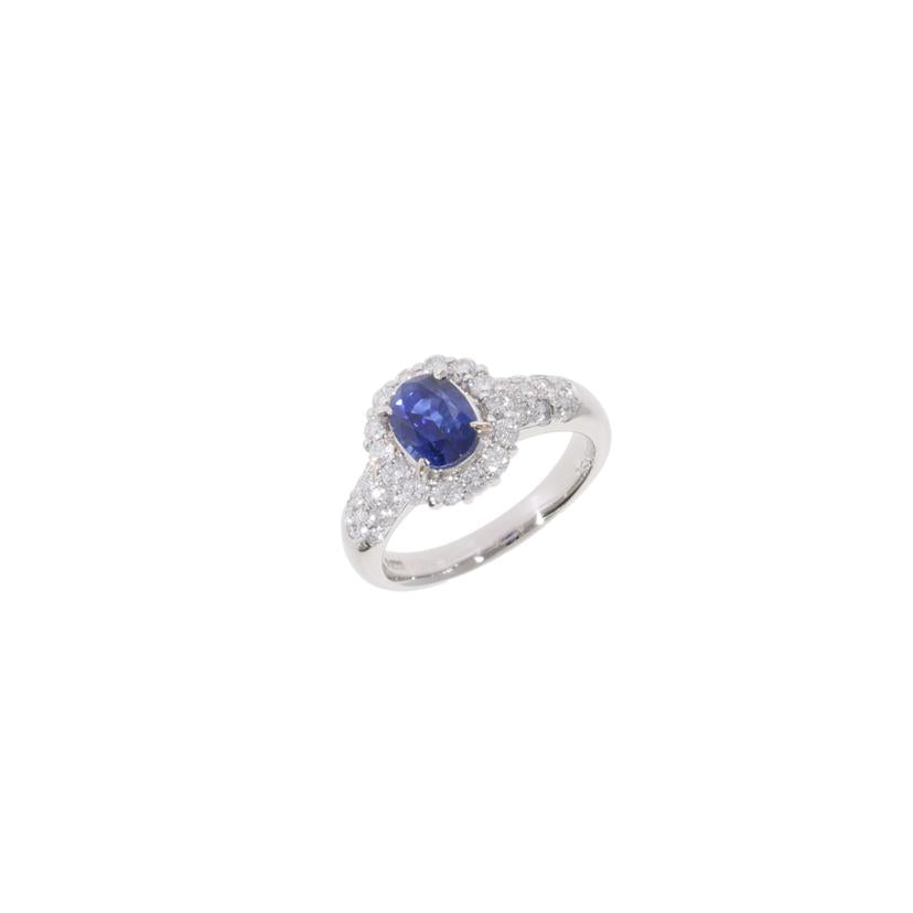 /　◎Ｐｔ９００サファイアダイヤリング１．５４５／Ｄ０．７８ｃｔ　//Aランク/75