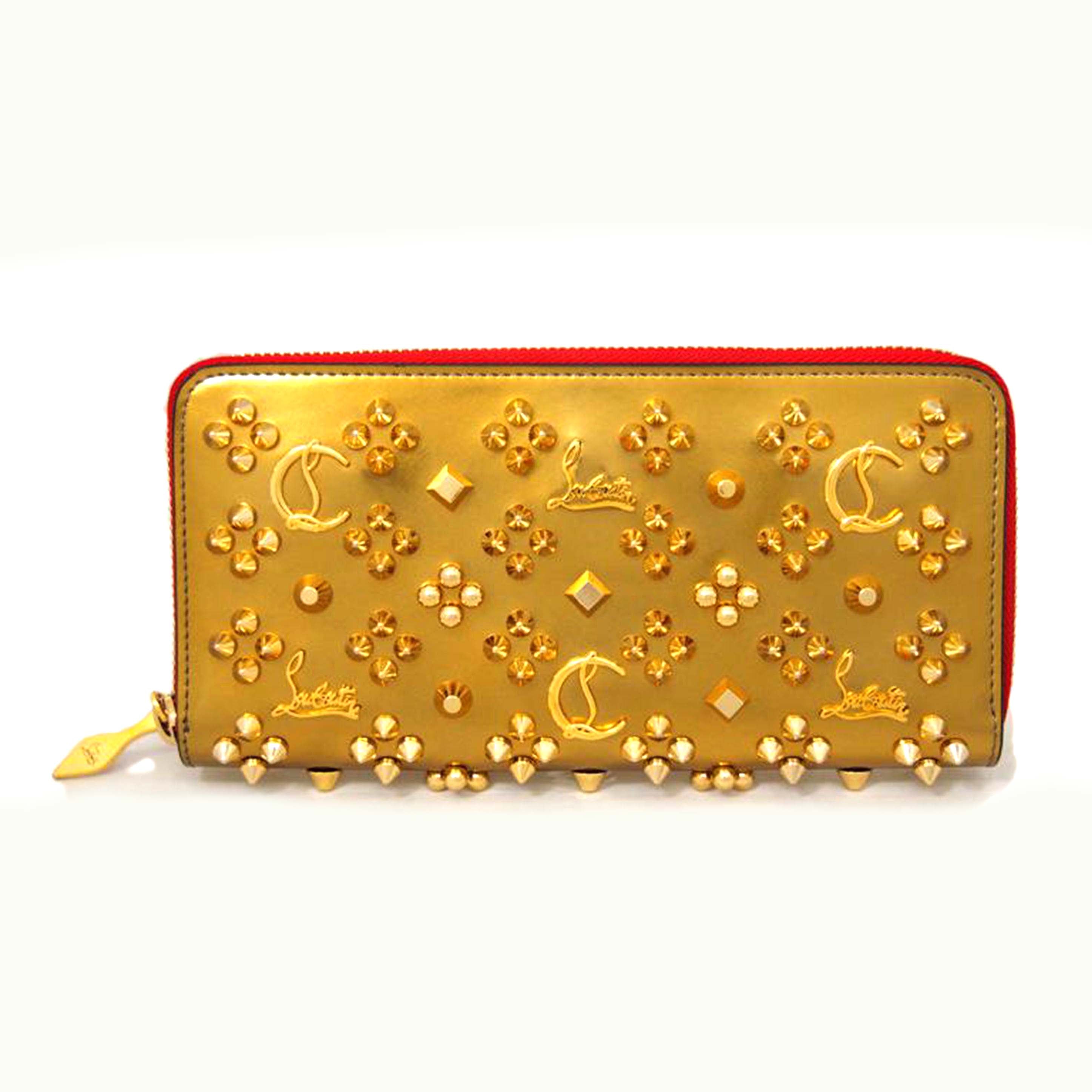 Ｃ．Ｌｏｕｂｏｕｔｉｎ クリスチャンルブタン/パネトーネスタッズラウンドファスナー長財布/1185053//ABランク/76