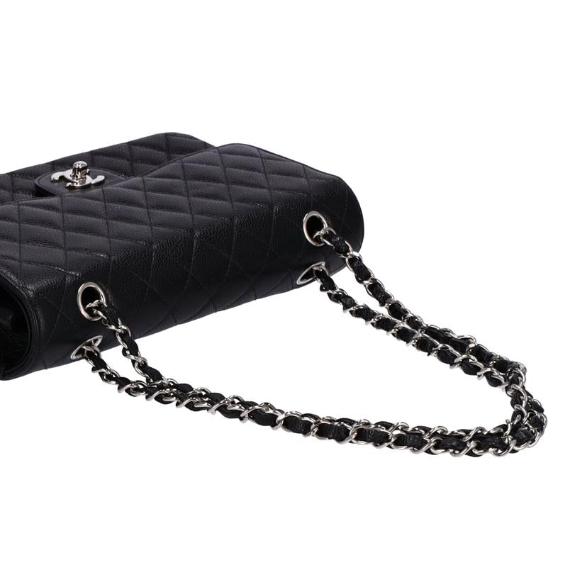 ＣＨＡＮＥＬ シャネル　ショルダーバッグ　ハンドバッグ　シルバー金具　ブラック　レディース/キャビアスキンマトラッセＷフラップチェーンショルダー/A01113//6692106/Aランク/75