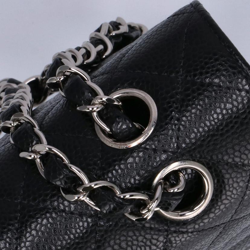 ＣＨＡＮＥＬ シャネル　ショルダーバッグ　ハンドバッグ　シルバー金具　ブラック　レディース/キャビアスキンマトラッセＷフラップチェーンショルダー/A01113//6692106/Aランク/75